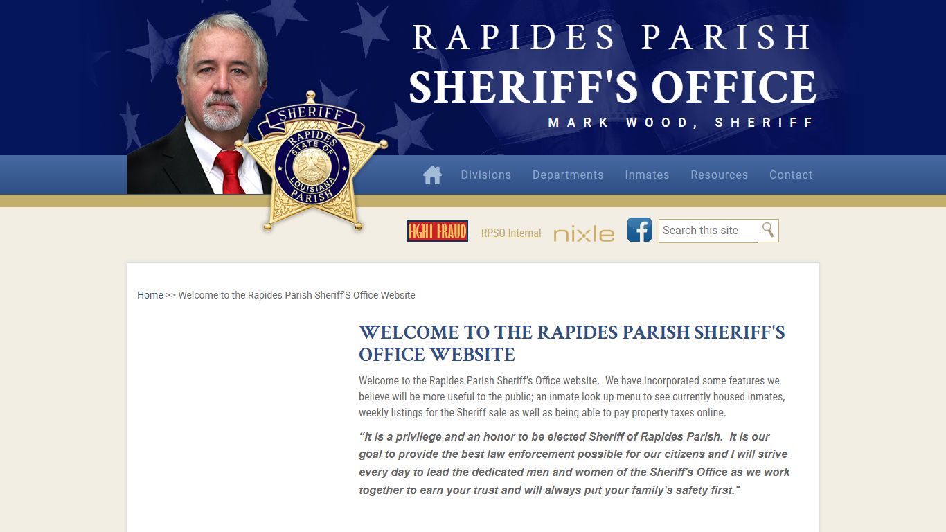 Welcome to the Rapides Parish Sheriff'S Office Website